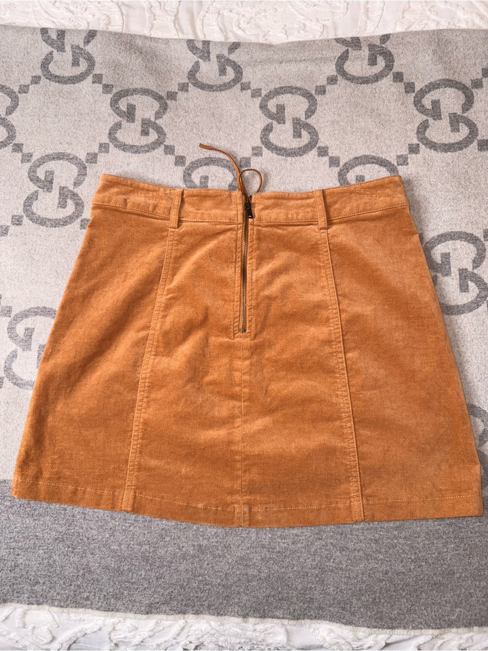 Forever 21 Rust Lace-Up Corduroy Mini Skirt - Picture 6 of 9